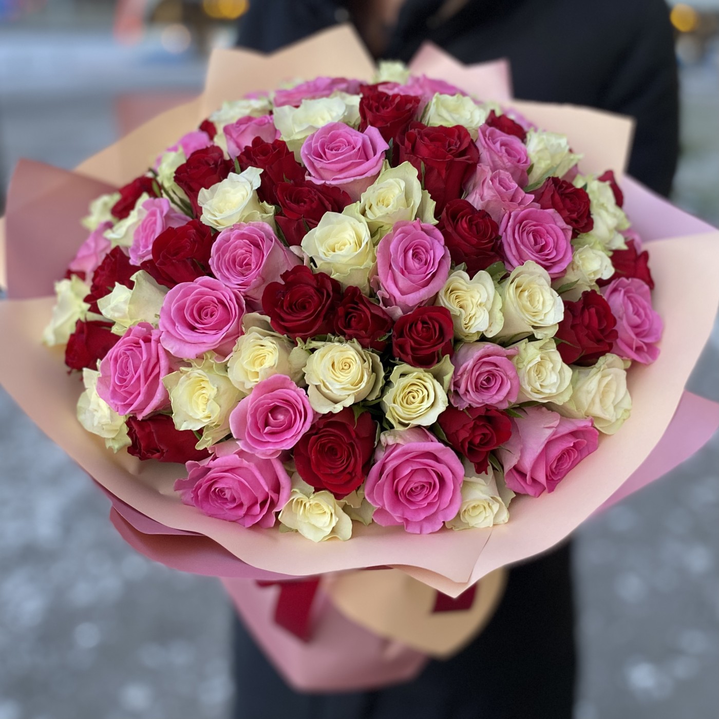 Микс из 101 розы