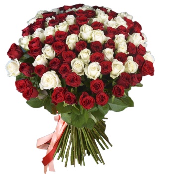 Букет микс из 101 розы premium 60 см