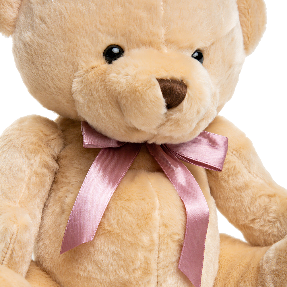 Мишка плюшевый бежевый 25х20