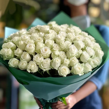 101 белая роза