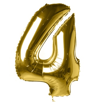 Шар "Цифра 4" Золото