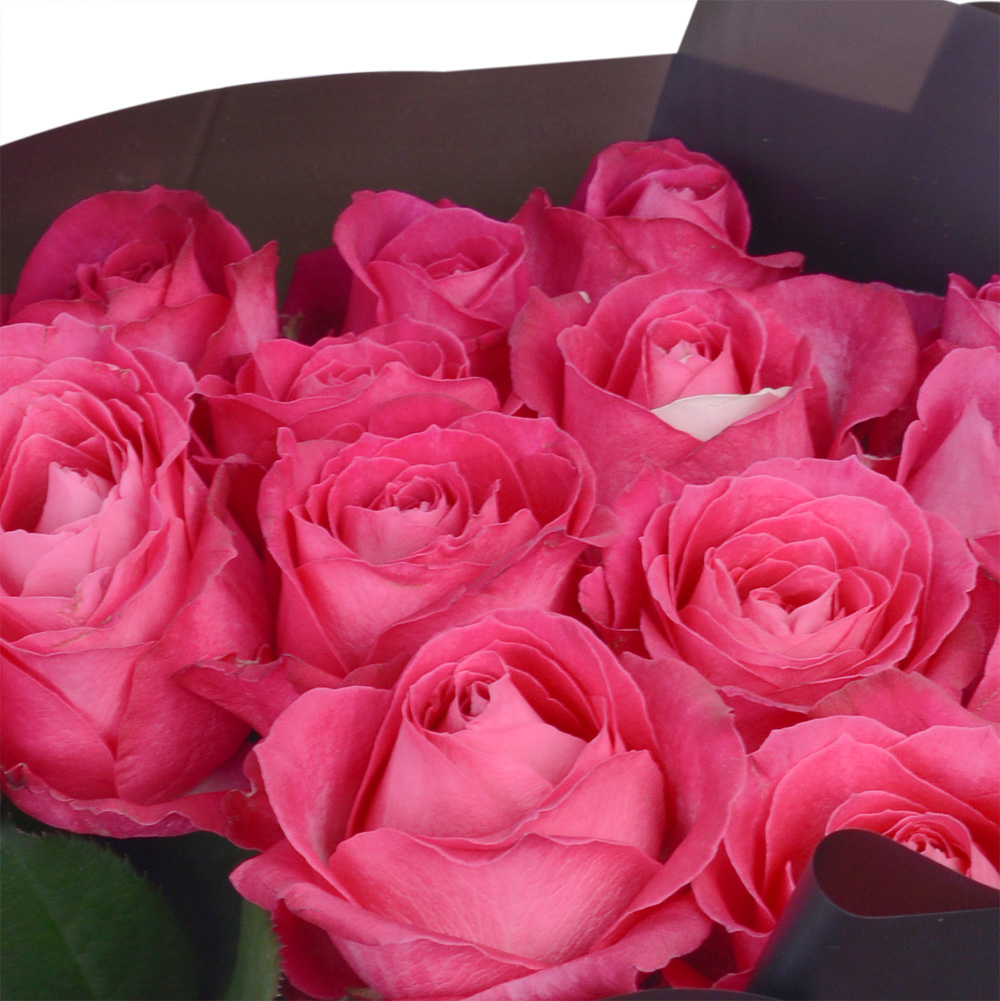 Букет из 15 малиновых роз 60 см