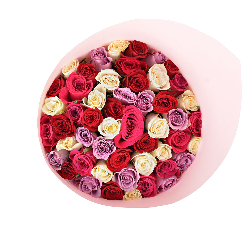 Букет из 51 розы ягодный микс