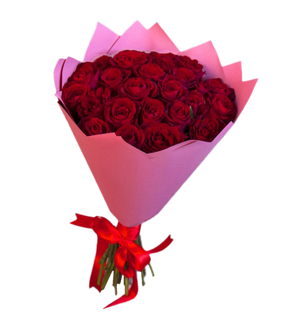 Букет из 25 красных роз