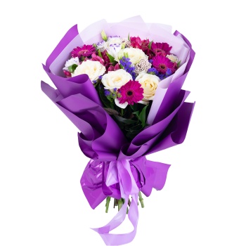 Букет из роз с герберами