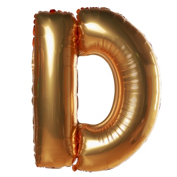 Шар "Буква D" Золото
