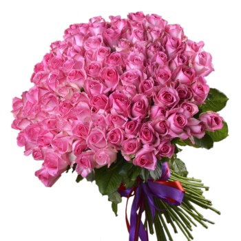 Букет из 101 розовой розы premium 50 см