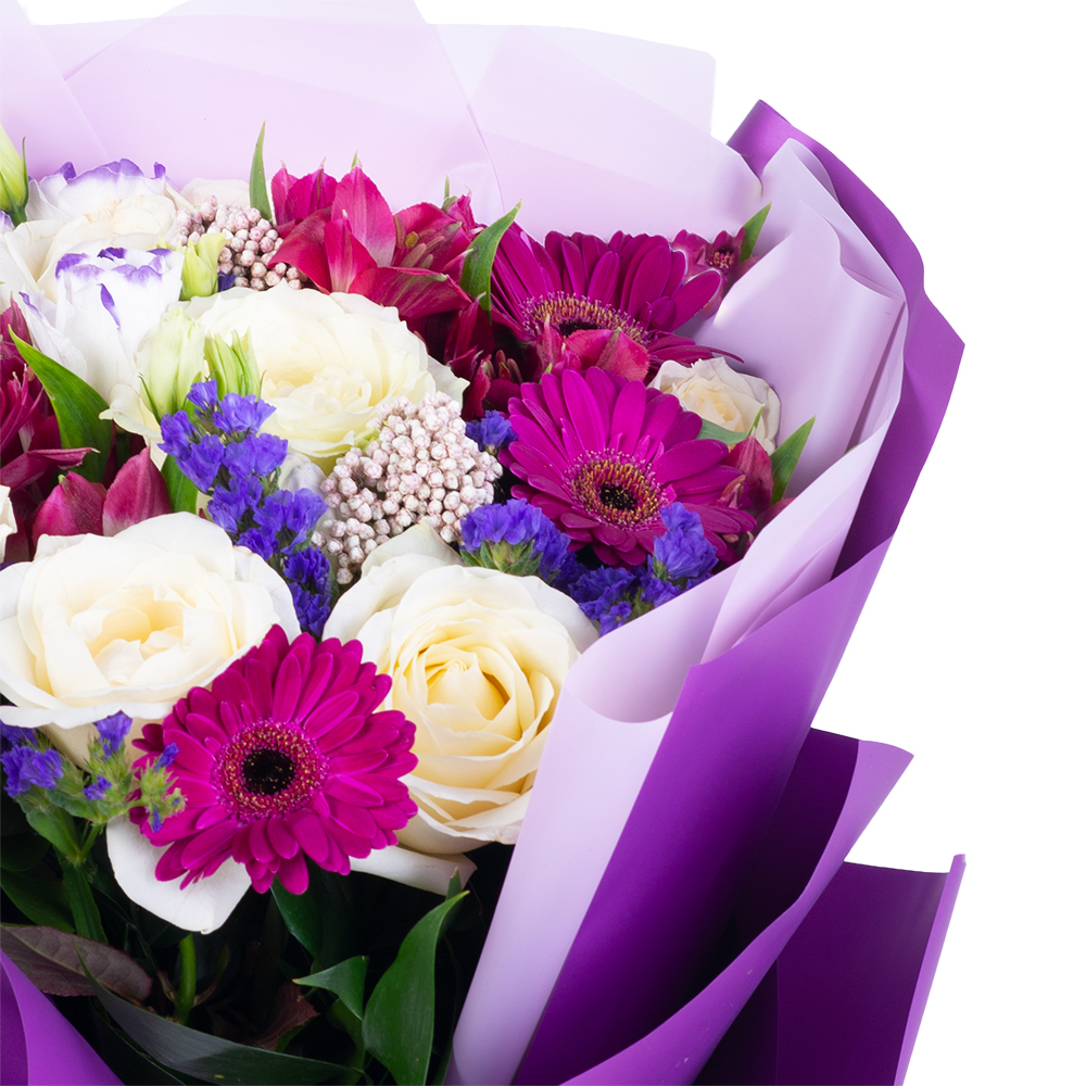 Букет из роз с герберами