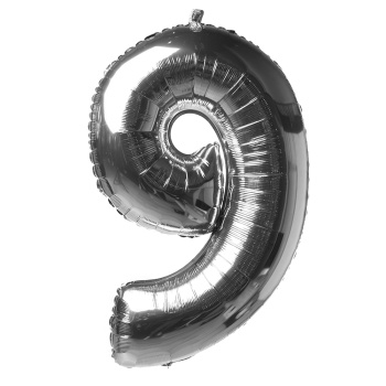Шар "Цифра 9" Серебро