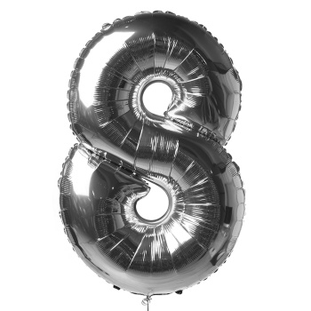 Шар "Цифра 8" Серебро