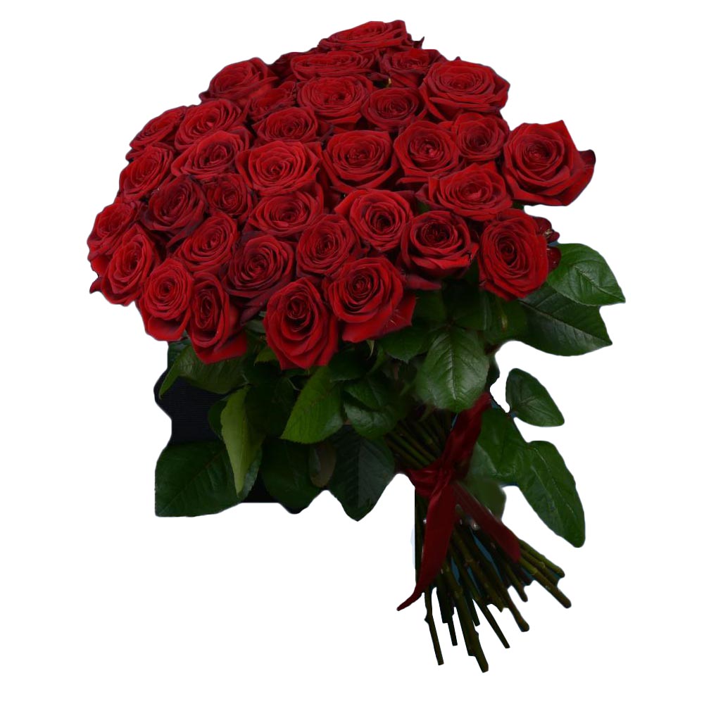 Букет из 35 красных роз Premium 60 см