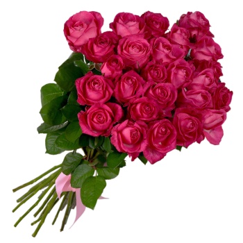 Букет из 25 малиновых роз 60 см